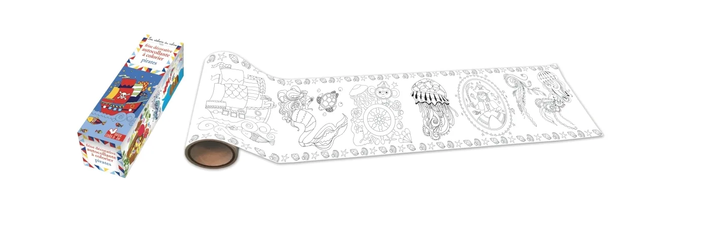 Couverture — Frise décorative autocollante à colorier Pirates