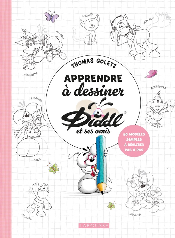 Couverture — Apprendre à dessiner avec Diddl et ses amis : 80 modèles simples à réaliser pas à pas