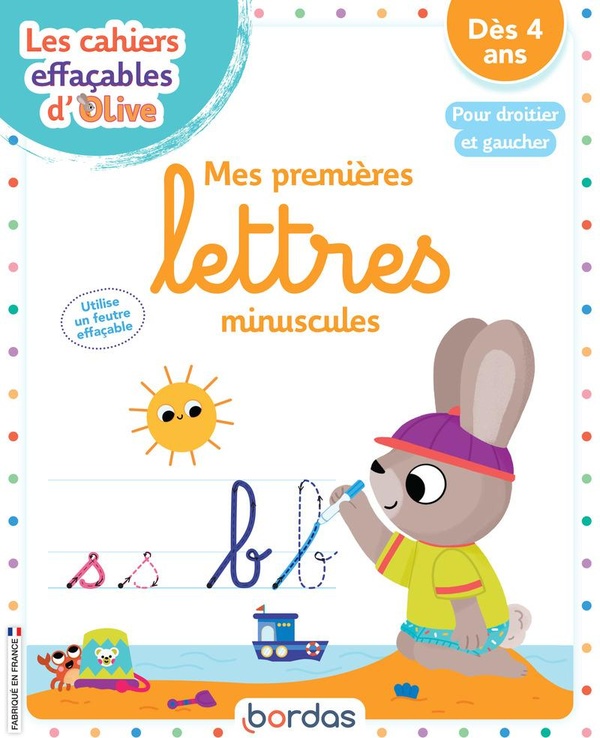 Couverture — Les cahiers effaçables d'Olive : mes premières lettres minuscules