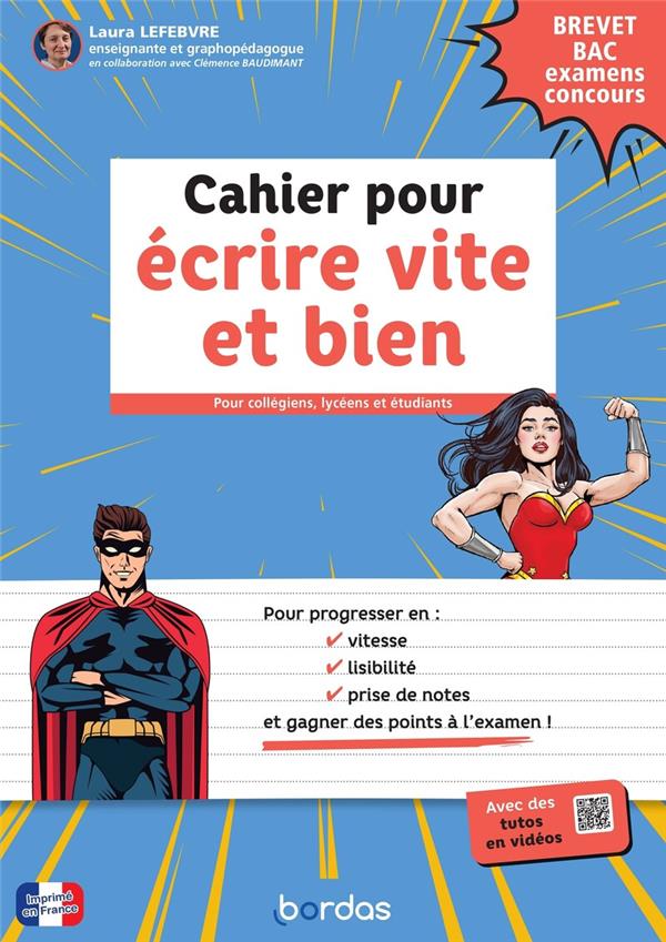 Couverture — Cahier pour écrire vite et bien