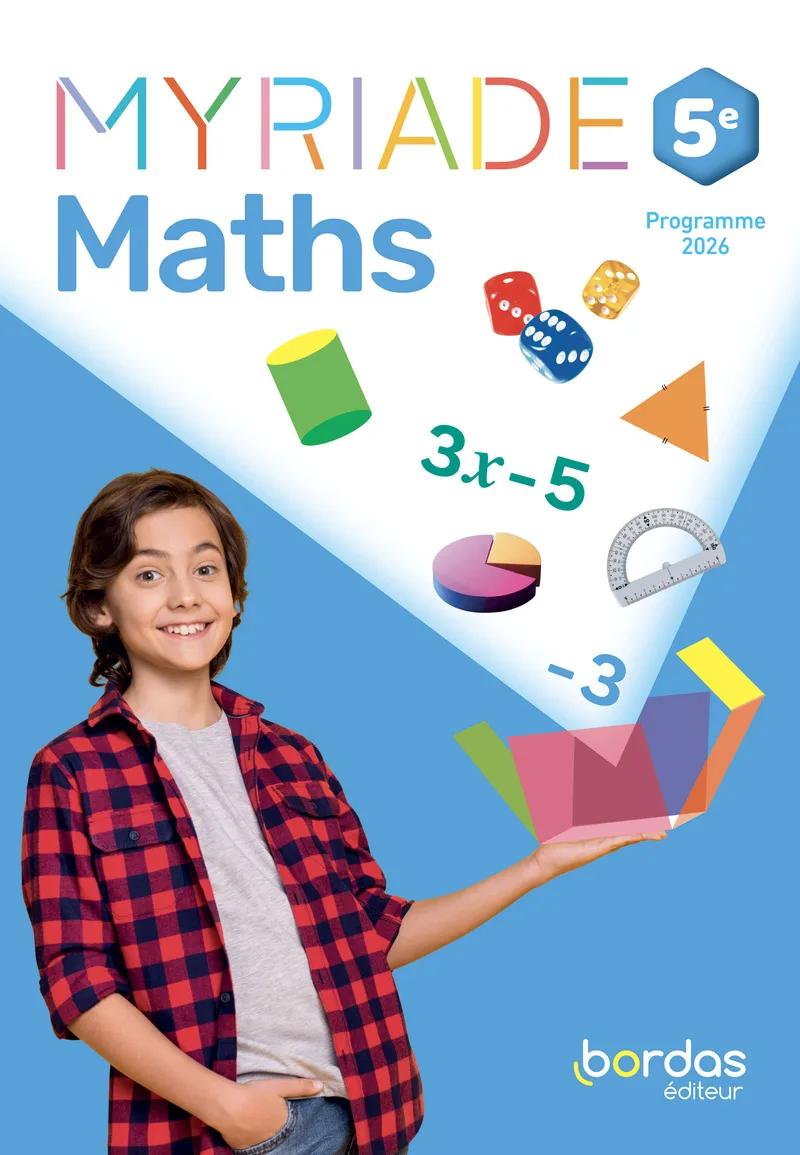 Couverture — Myriade - Maths 5e - 2026 - Manuel - élève