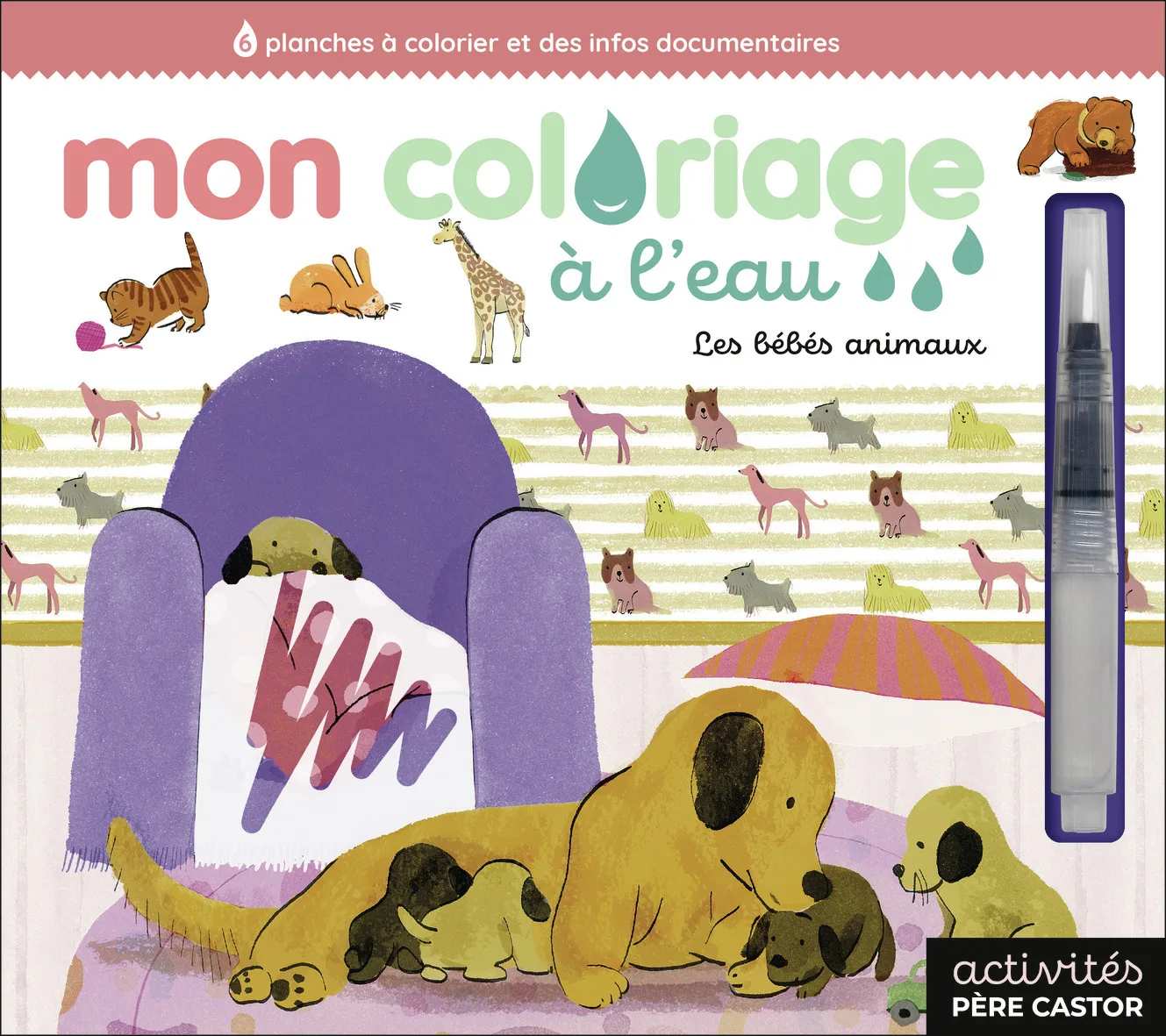 Couverture — Mon coloriage à l'eau - Les bébés animaux