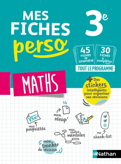 Couverture — Mes fiches perso Maths 3e