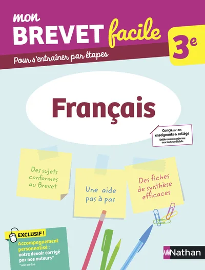 Couverture — Mon Brevet facile - Français 3e