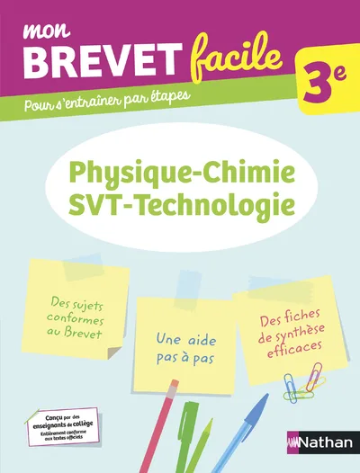 Couverture — Mon Brevet facile - Physique-Chimie - SVT-Technologie 3e