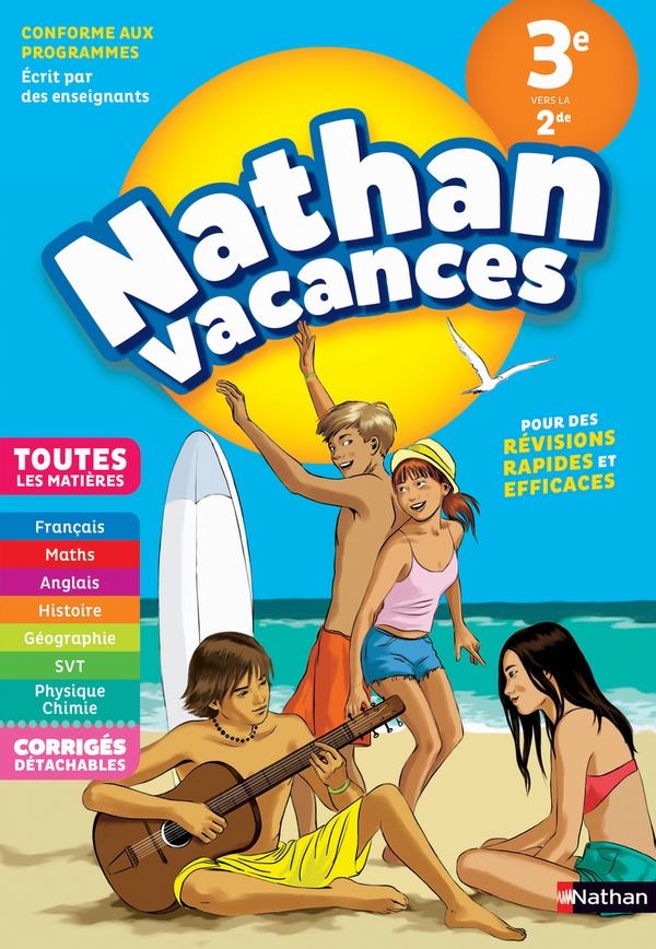 Couverture — Nathan vacances : toutes les matières ; de la 3e vers la 2de (édition 2018)