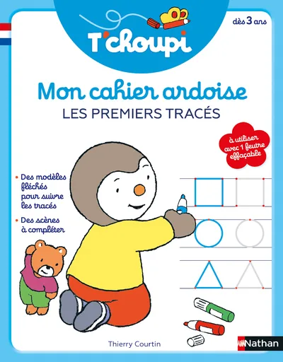 Couverture — T'Choupi Mon cahier ardoise : Les premiers tracés