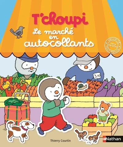Couverture — T'choupi - Le marché en autocollants