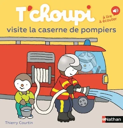 Couverture — Tchoupi visite la caserne des pompiers