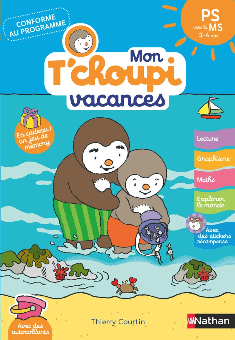 Couverture — Mon Tchoupi Vacances PS vers la MS 3-4 ans