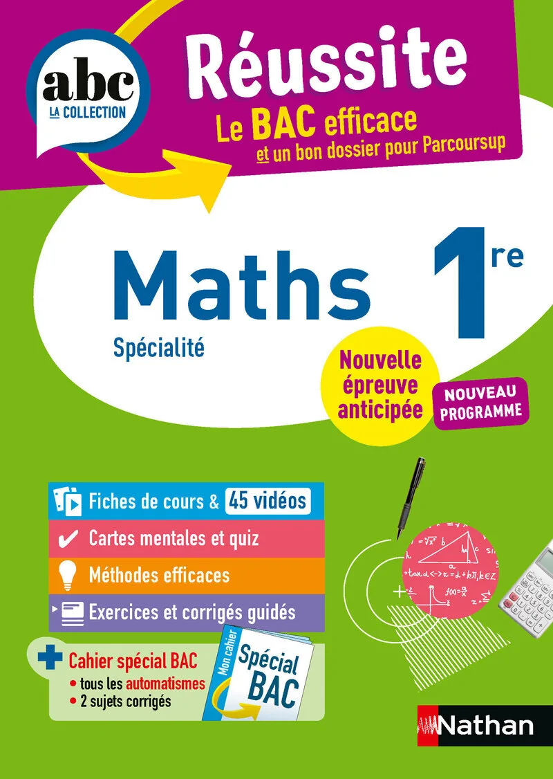 Couverture — ABC Réussite Maths 1re 2027