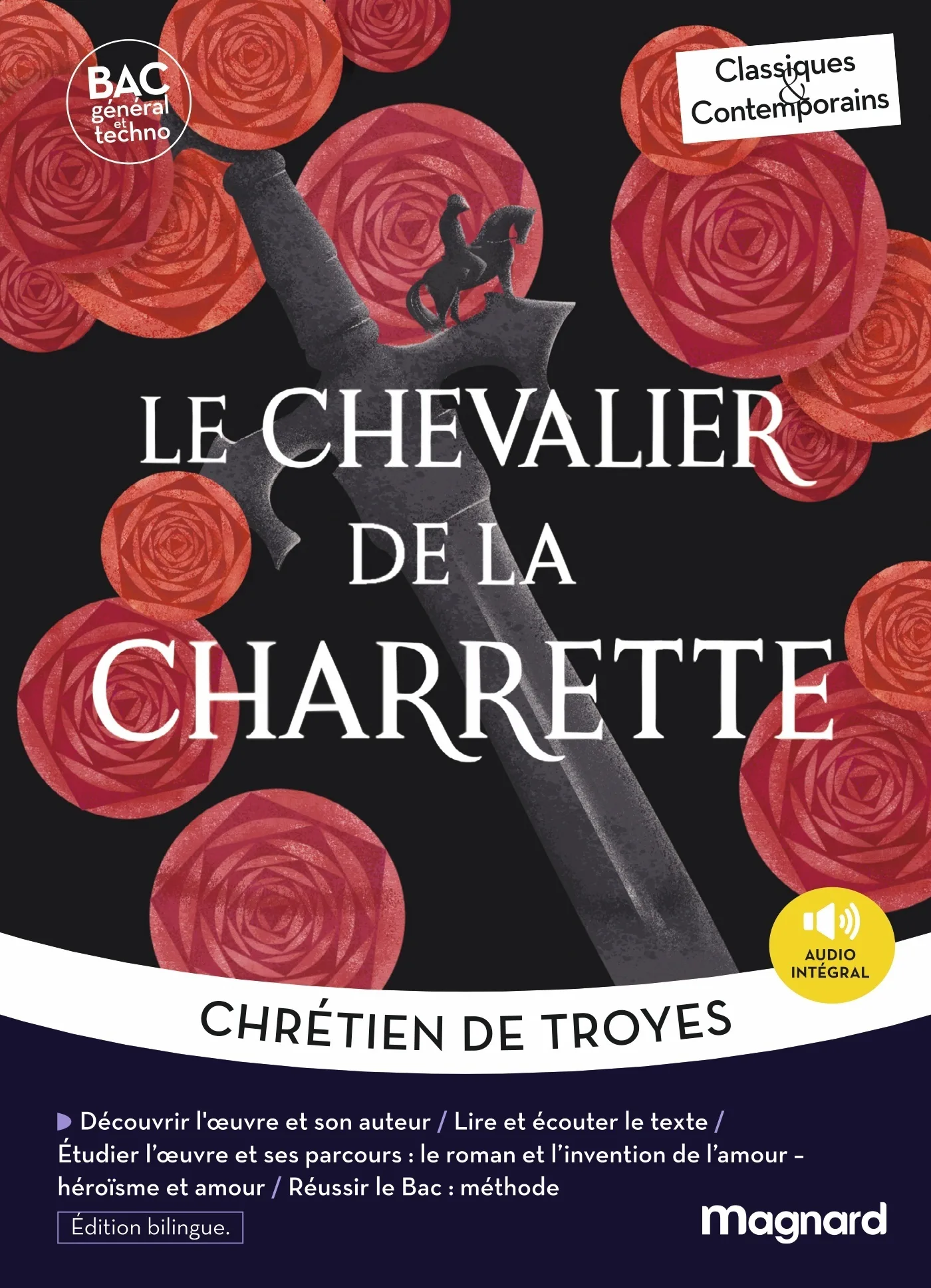 Couverture — Le Chevalier de la charrette - édition bilingue - Bac Français 1re 2027 - Classiques et Contemporains
