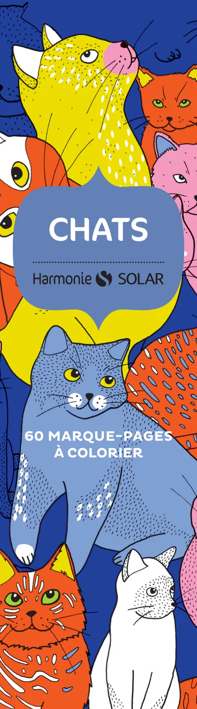 Couverture — 60 marque-pages à colorier - Chats