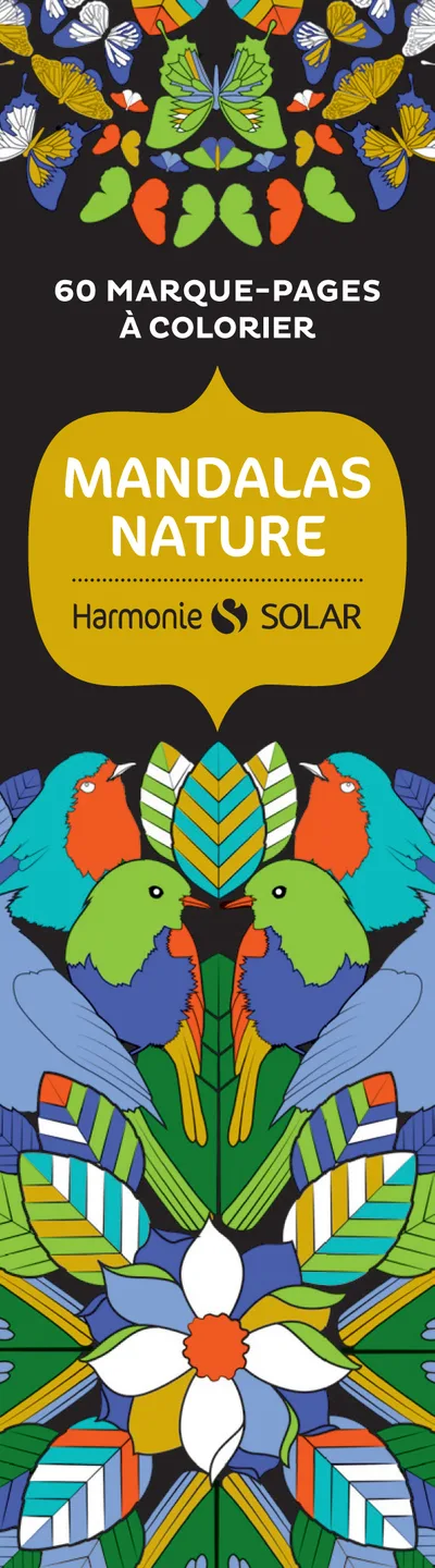 Couverture — 60 marque-pages à colorier - Mandalas nature