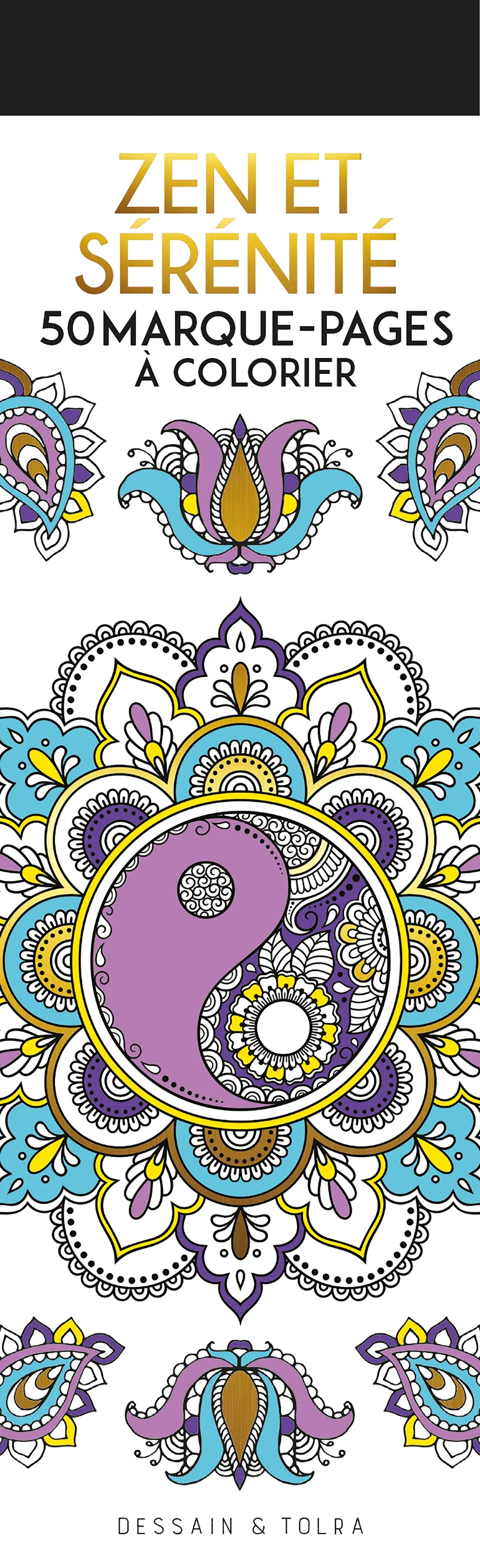 Couverture — Zen et sérénité - 50 marque-pages à colorier