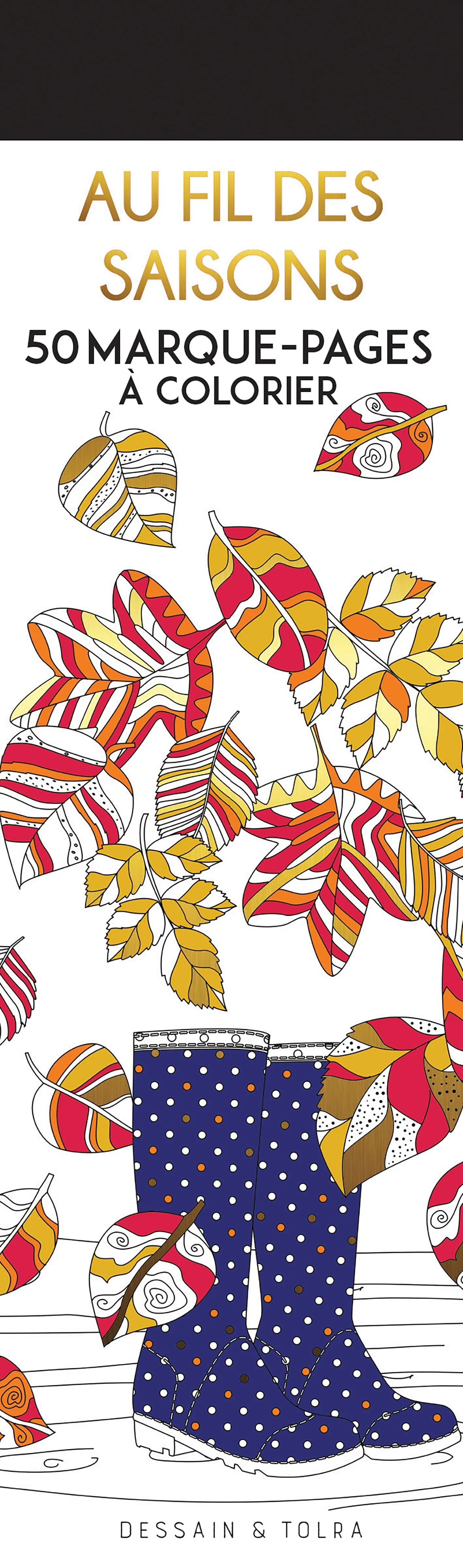 Couverture — Au fil des saisons - 50 marque-pages à colorier