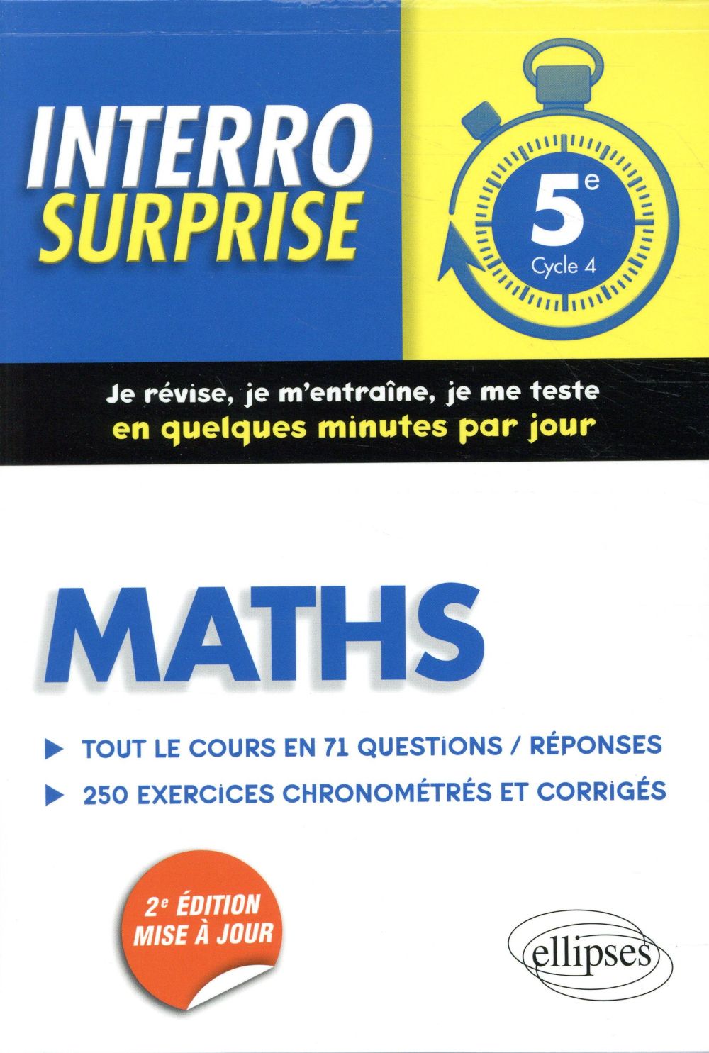 Couverture — Interro surprise : mathématiques ; 5e (édition 2018)