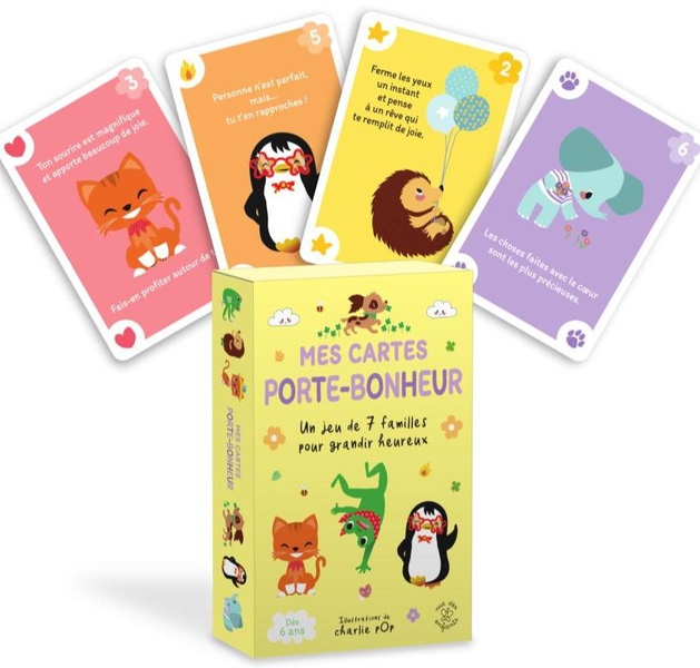 Mes cartes porte-bonheur : Un jeu de 7 familles pour grandir heureux - Dès 6 ans