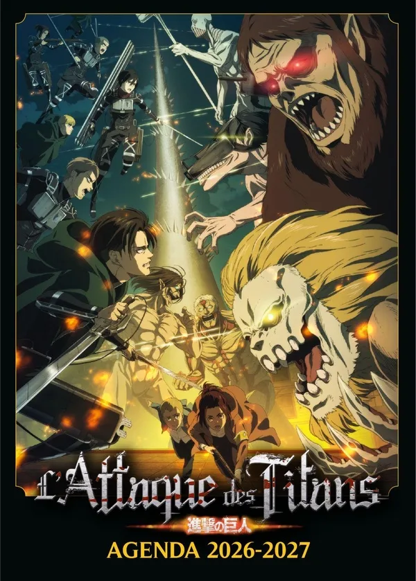 Couverture — L'Attaque des Titans : Agenda scolaire (édition 2026/2027)