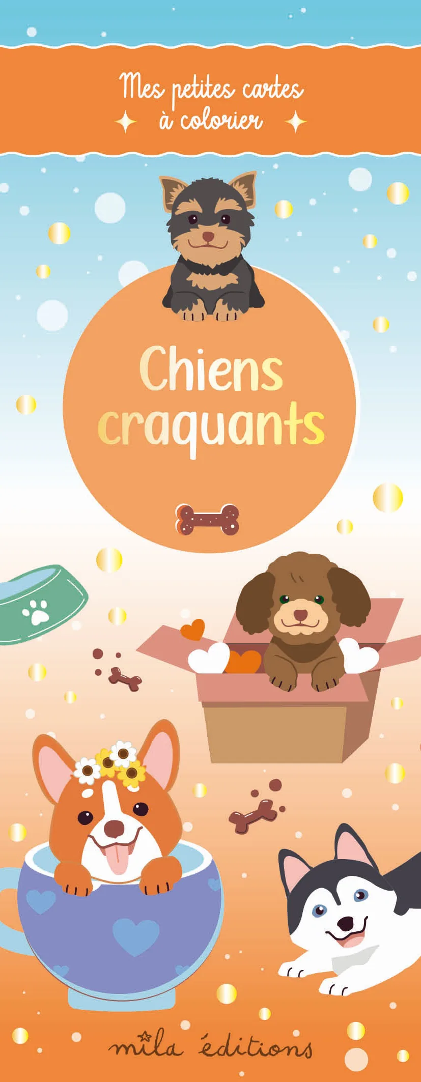 Couverture — Chiens craquants - Mes petites cartes à colorier