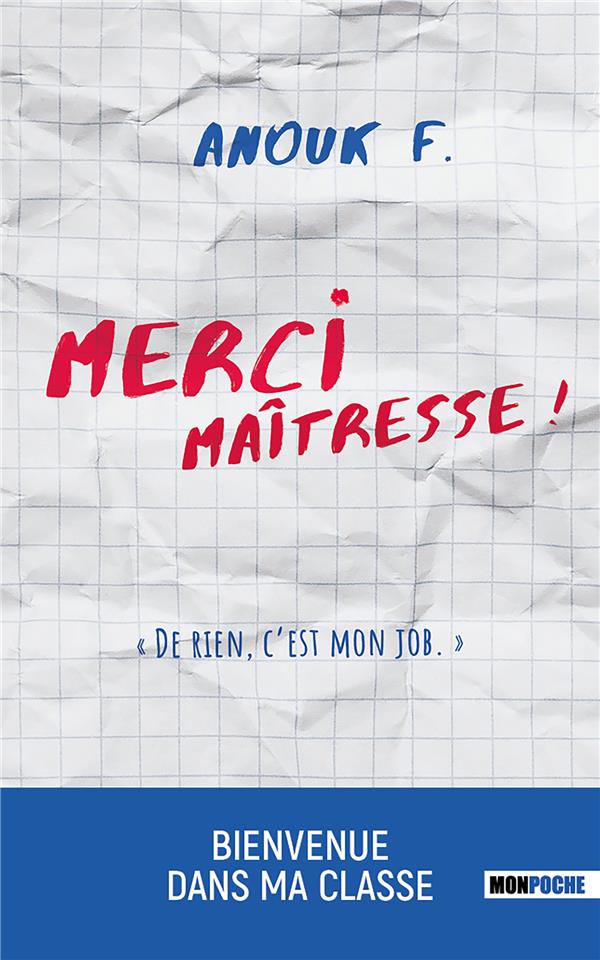 Couverture — Merci maîtresse ! De rien, c'est mon job