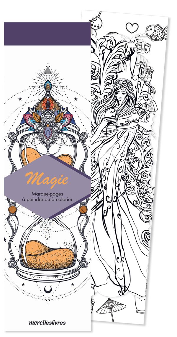 Couverture — Marque-pages magie : 50 marque-pages à peindre ou à colorier
