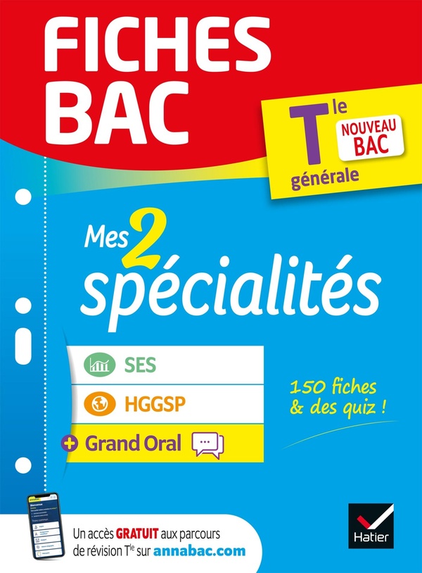 Fiches bac Tome 18 : SES, HGGSP & grand oral ; terminale générale (édition 2022)