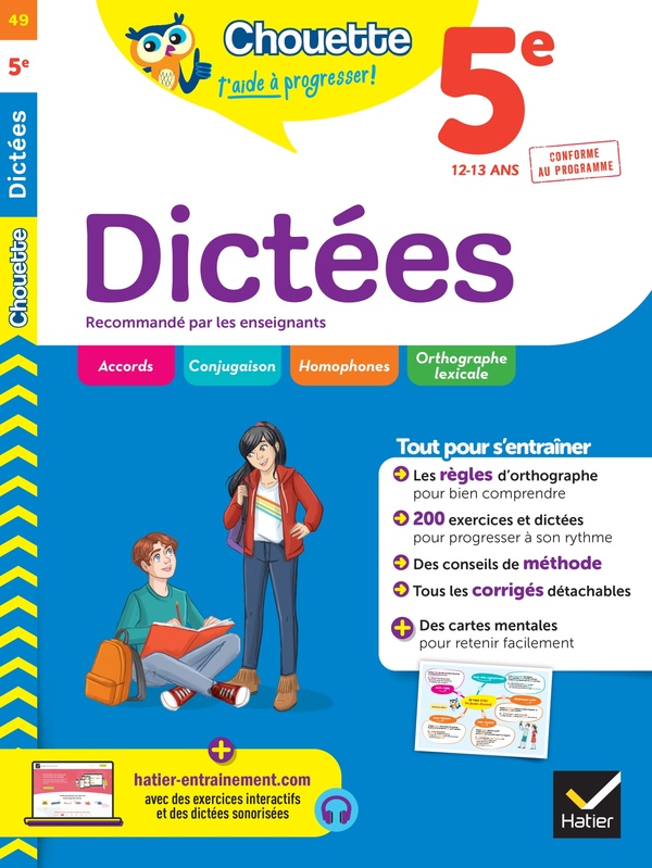 Chouette entraînement Tome 49 : dictées ; 5e