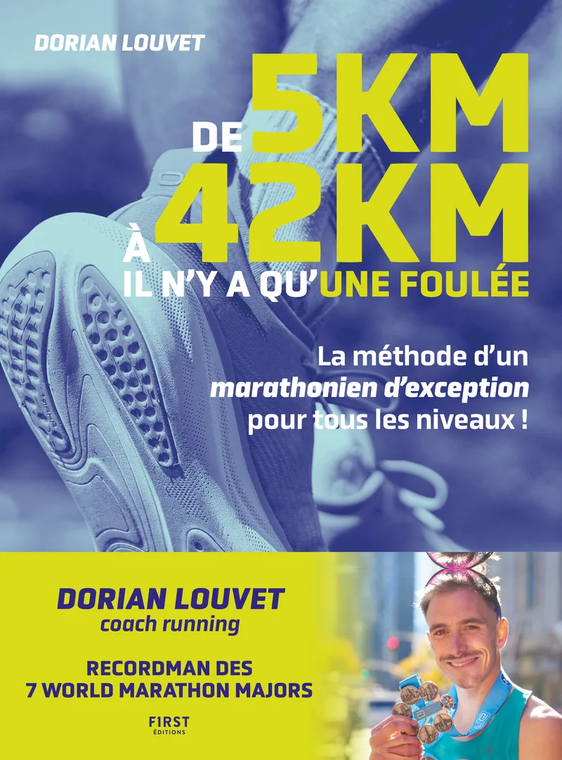 Couverture — De 5 km à 42 km, il n'y a qu'une foulée - La méthode d'un marathonien d'exeption pour tous les niveaux !