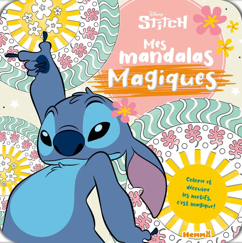 Couverture — Disney Stitch - Mes mandalas magiques - Colorie et découvre les motifs. C'est magique !