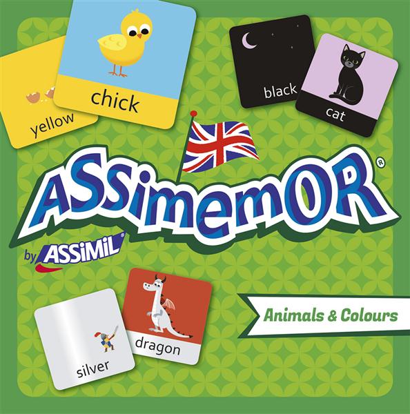 ASSIMEMOR : animals and colours (coffret de 64 cartes ; anglais)