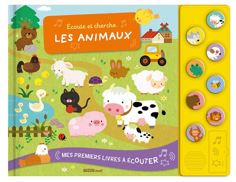 Mes premiers livres à écouter : écoute et cherche les animaux