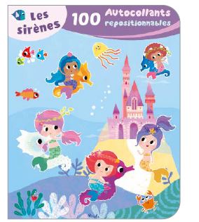 100 autocollants repositionnables : Les sirènes (+ 2 planches d'autocollants)