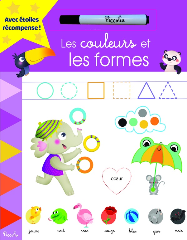 Les couleurs et les formes (+ 2 pages d'autocollants)