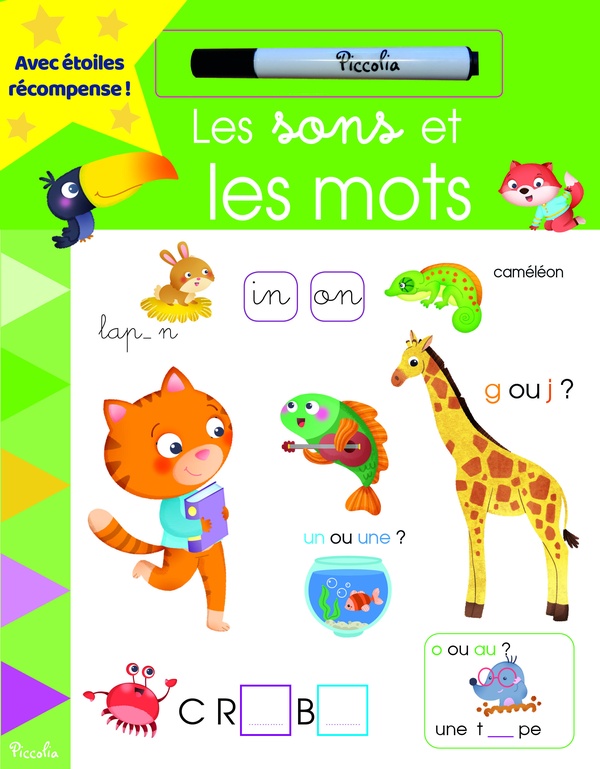 Les sons et les mots (+ 2 pages d'autocollants)