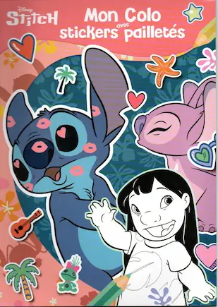 Couverture — DISNEY STITCH - MON COLO STICKERS AVEC PAILLETES