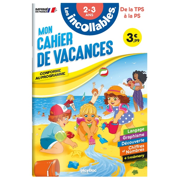 Couverture — Les incollables : mon cahier de vacances ; de la TPS à la PS