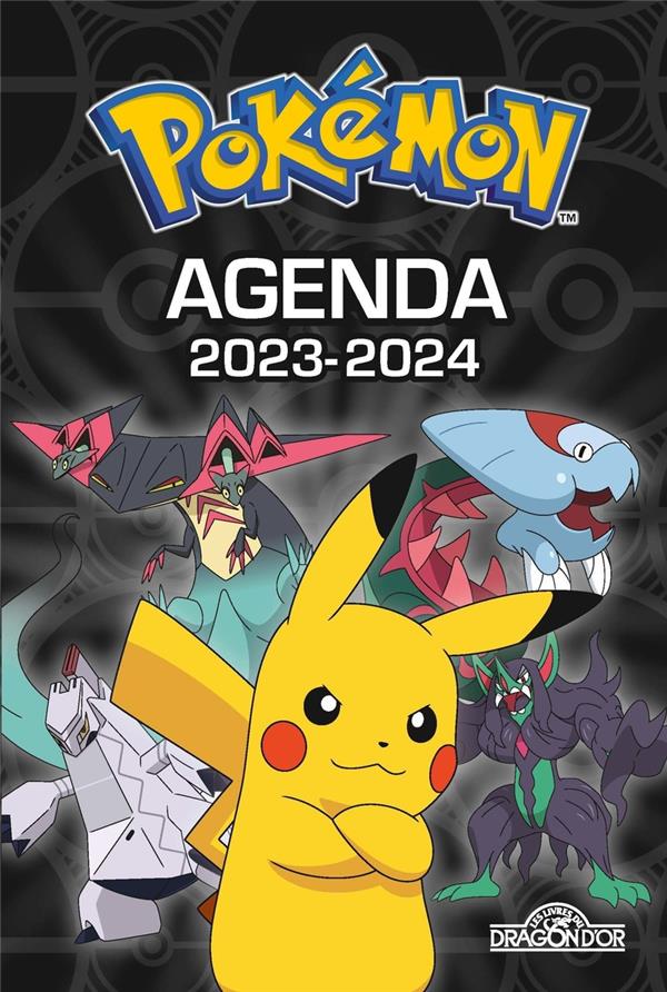 Pokémon : agenda : couverture noire (édition 2023/2024)