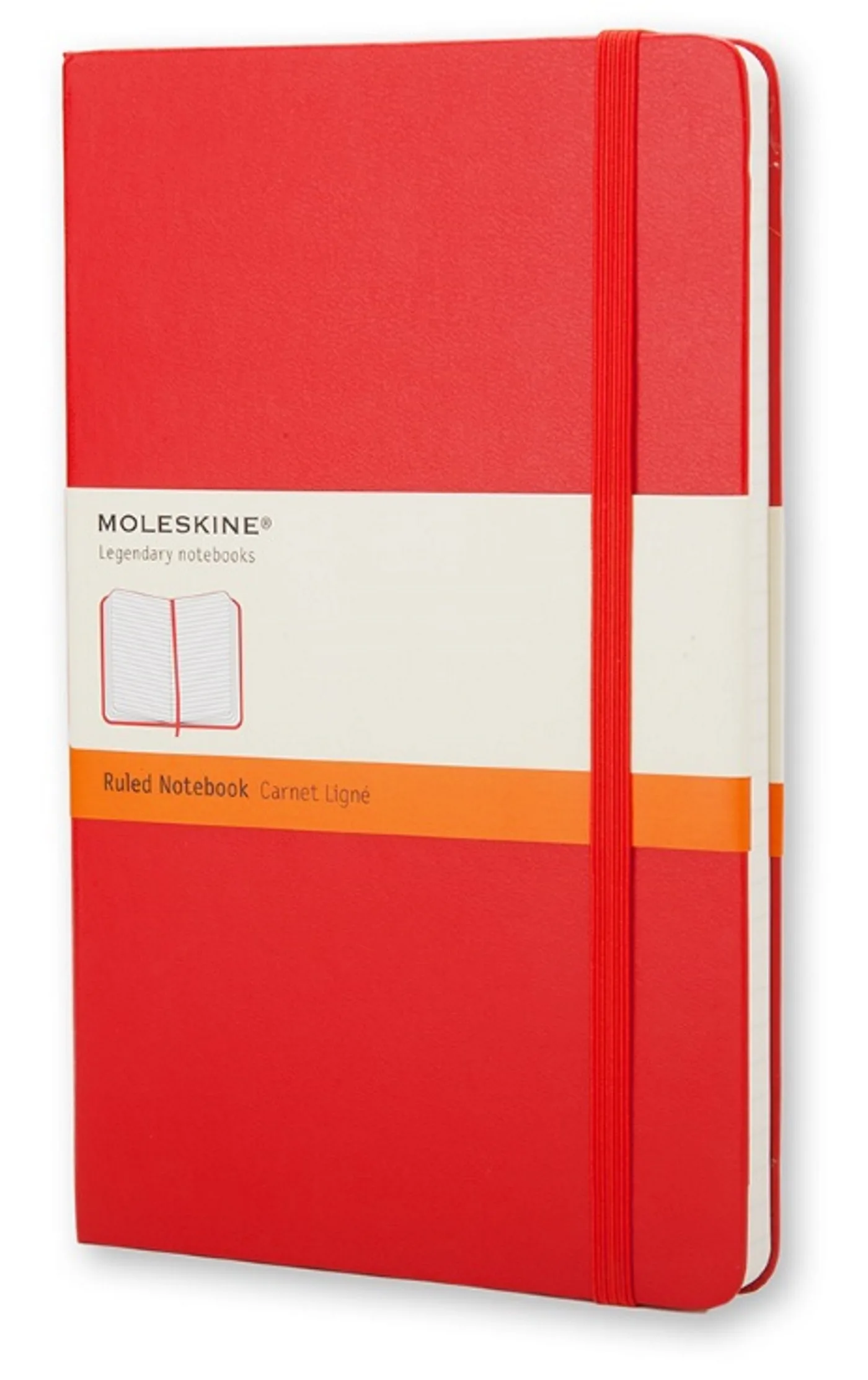 Couverture — Carnet ligné - Format de poche - Couverture rigide rouge