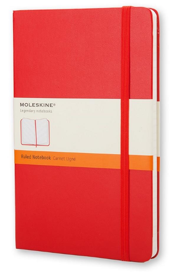 MOLESKINE Carnet Classic, couv. Rouge Rigide, ligné, Ft PK