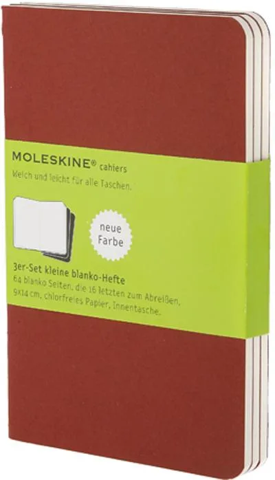 Couverture — Cahier blanc - Format de poche - Couverture souple en carton rouge