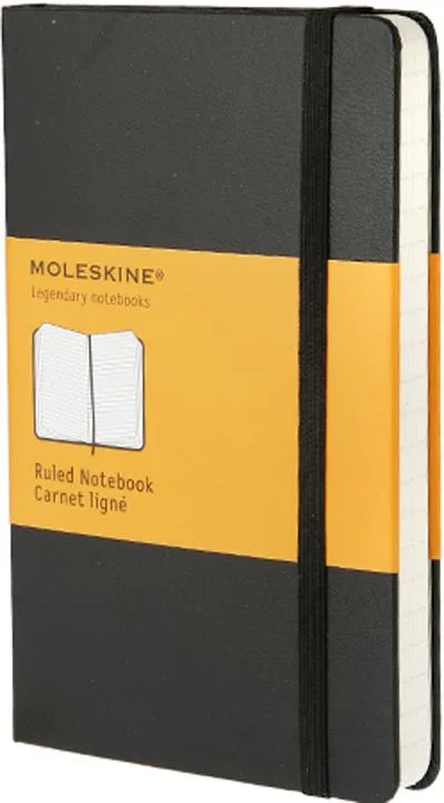Couverture — Carnet ligné - Format de poche - Couverture rigide noire