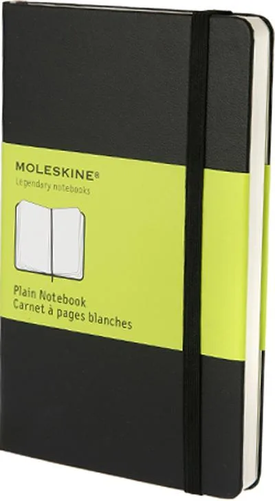 Couverture — Carnet blanc - Format de poche - Couverture rigide noire