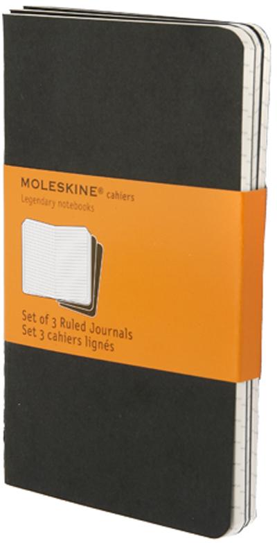 MOLESKINE Cahier ligne - format de poche - couverture souple en carton noire