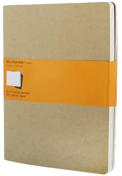 Couverture — Moleskine  Cahier ligné - Très grand format - Couverture souple en carton kraft