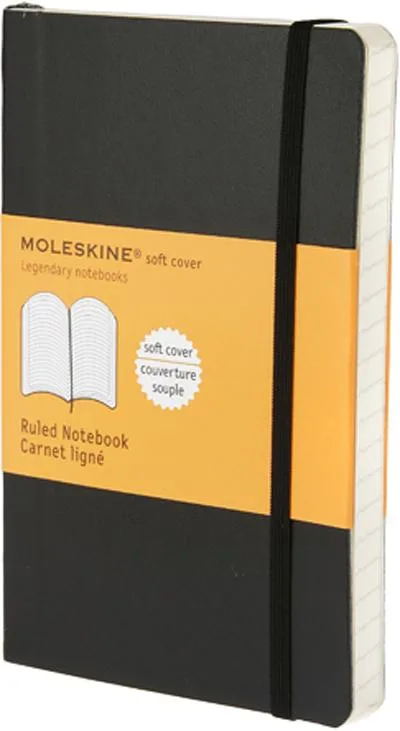 Couverture — Carnet ligné - Format de poche - Couverture souple noire