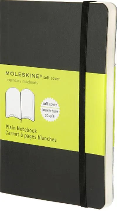 Couverture — Carnet blanc - Format de poche - Couverture souple noire