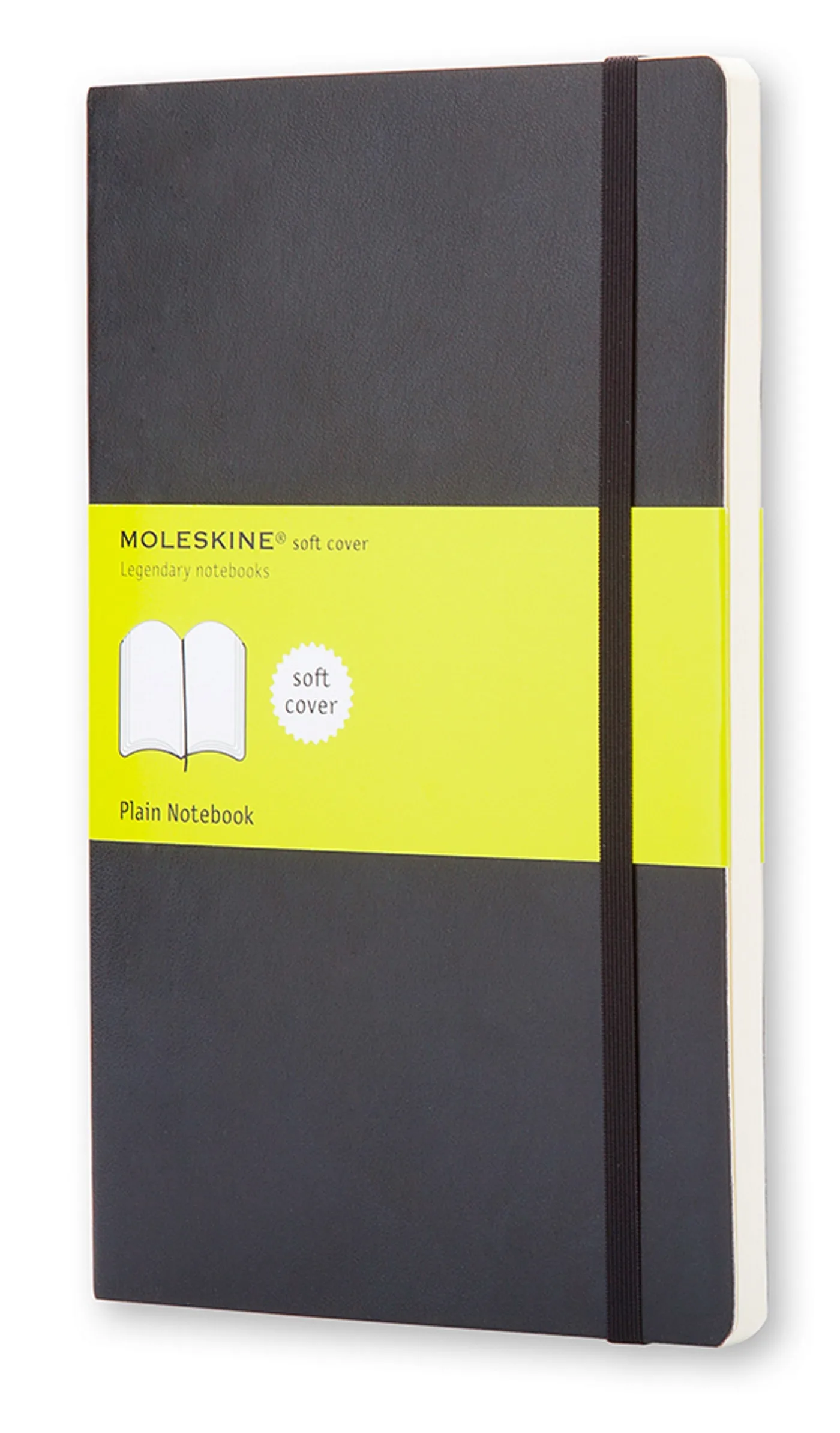 Couverture — Carnet blanc - Grand format - Couverture souple noire