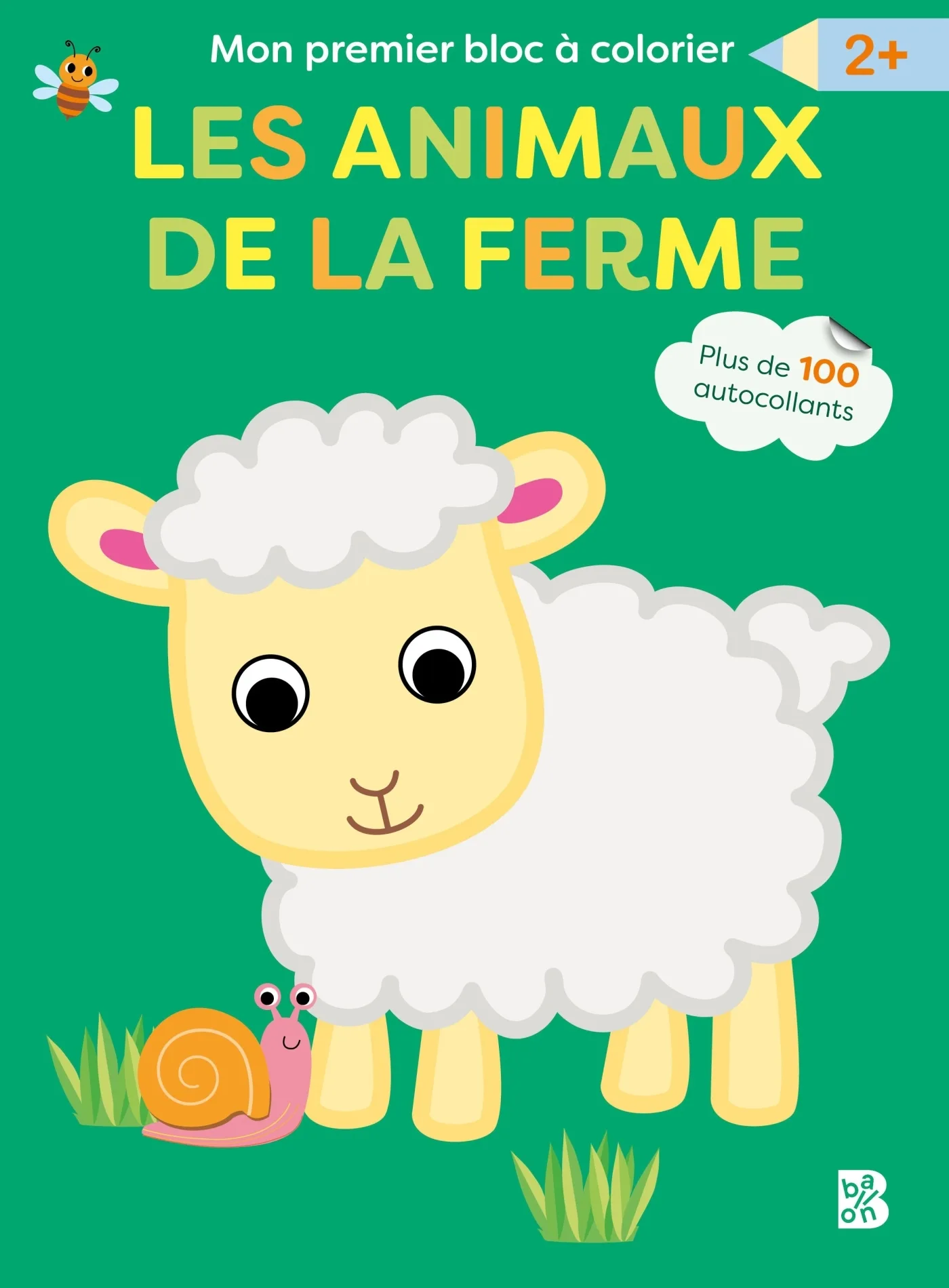 Couverture — Mon premier bloc à colorier - Les animaux de la ferme