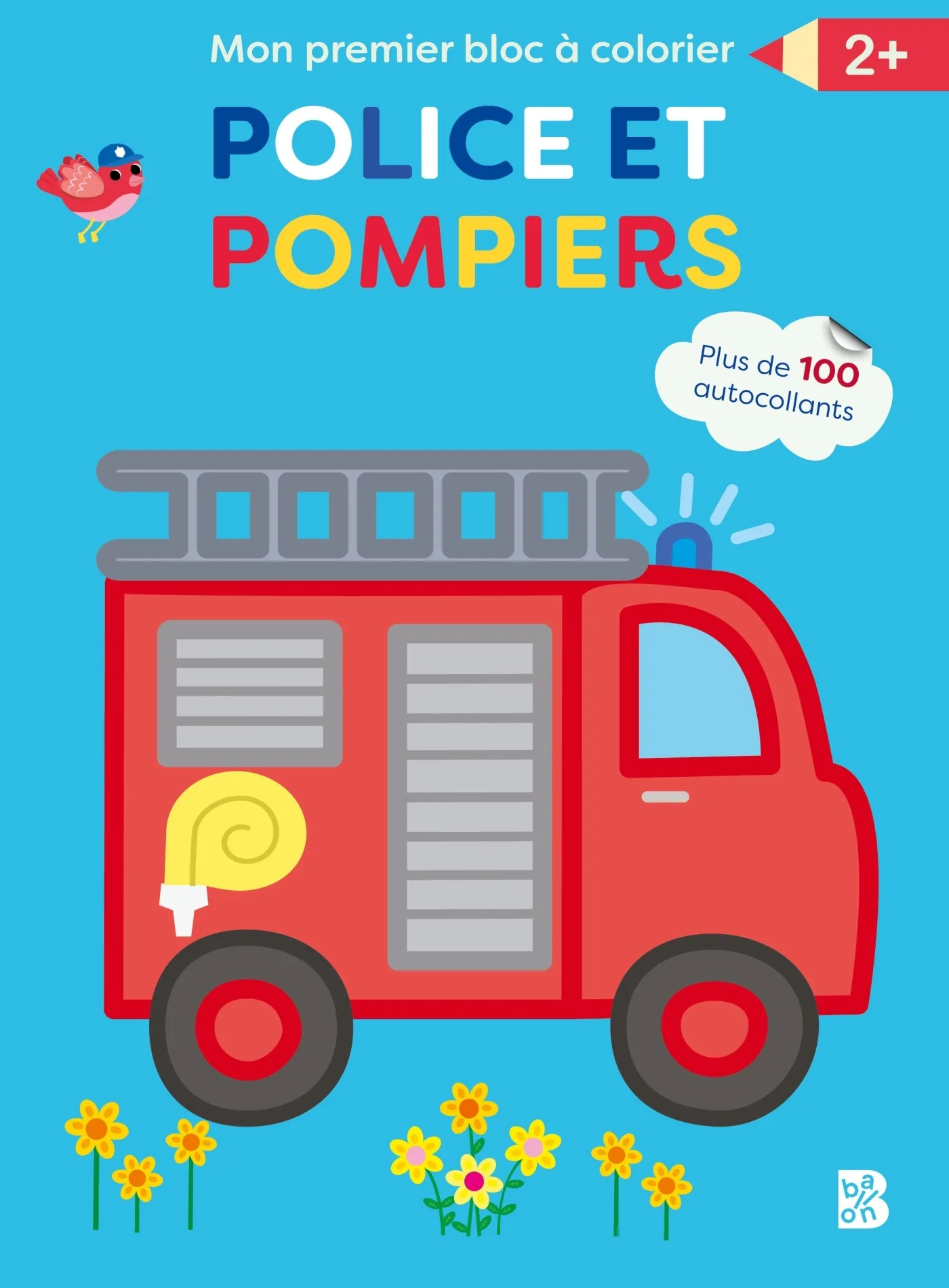 Couverture — Mon premier bloc à colorier - Police et pompiers
